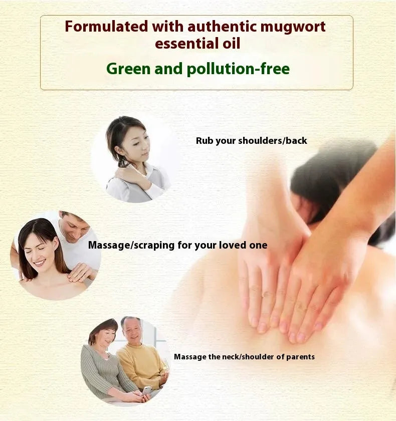 Stone moxibustion gua sha jar traditional Chinese medicine tool with moxa stick and essential oil