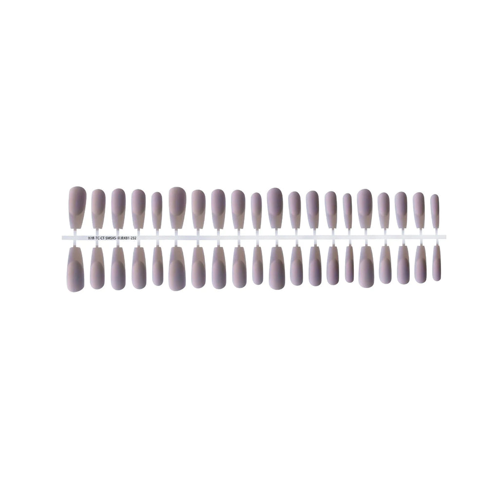 Wear Nail Tip Space French Manicure nail stickers 40-piece set in green and purple with three finish options