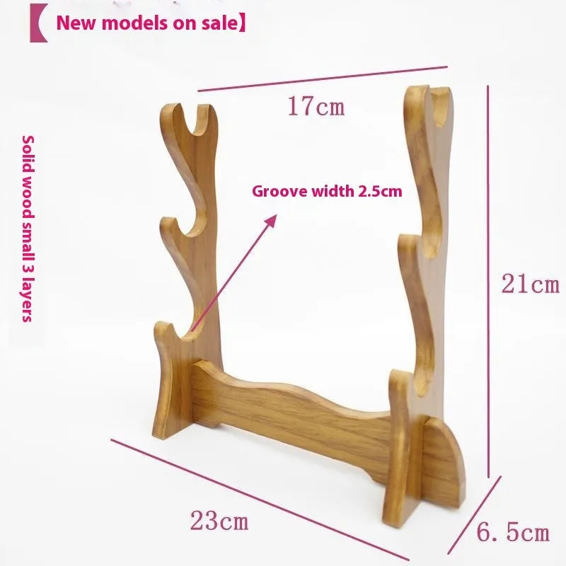 Handmade Chinese style wooden bracket shelf with multiple layer options for wall display.