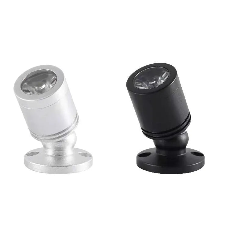 Mini jewelly aluminium surface mounted spotlight in black finish with colour temperature options for accent display lighting