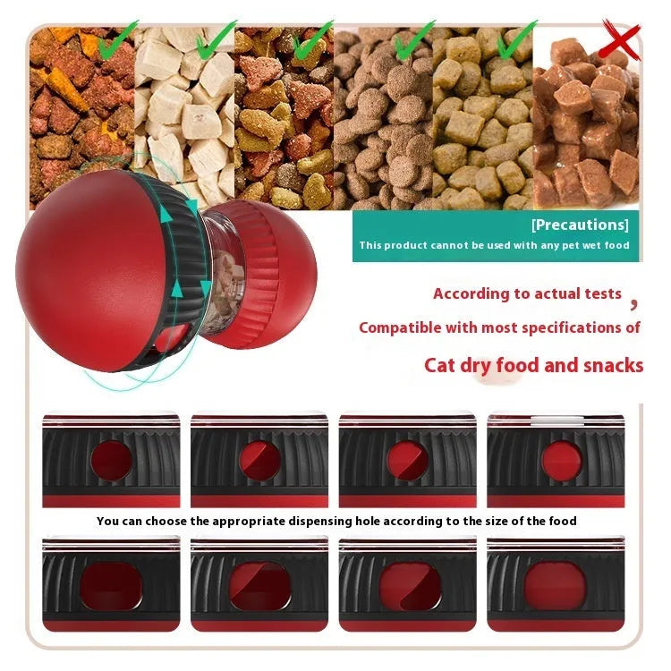 Plastic rotating cat toy ball with super ball design and sound effects