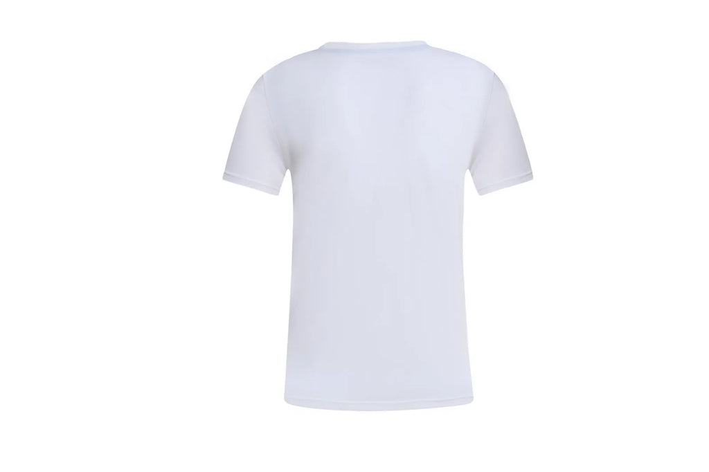 White cotton pattern overalls with short sleeves and loose pullover style