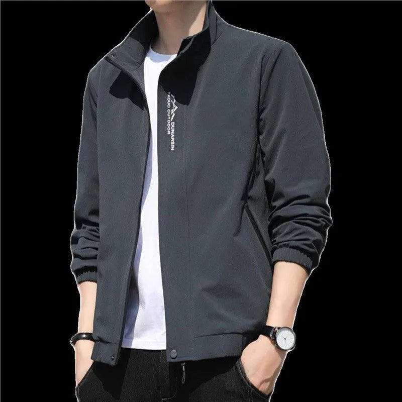 Men's stand collar casual coat in polyester fabric available in multiple colours