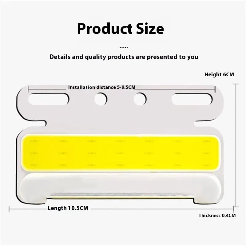 Waterproof aluminium alloy COB LED ground tyre light for trucks in 12v or 24v, shown in available colours.