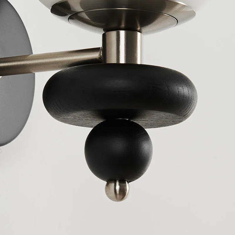Black Chinese style bedroom bedside wall lamp with eye protection neutral, warm or white light, ≤36V