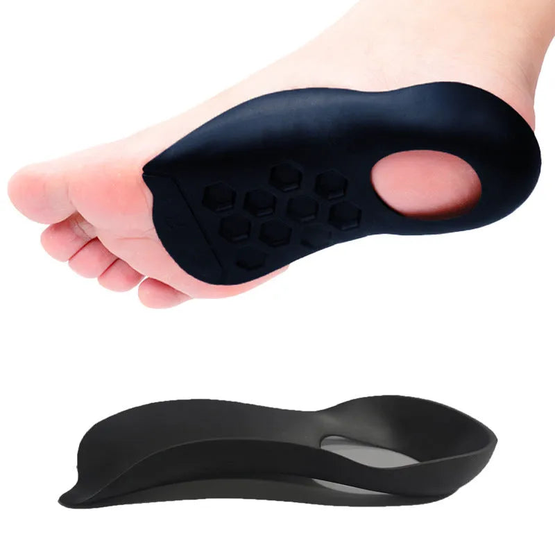 Pair of white varus correction arch support insoles made from TPR material for sizes 35-45