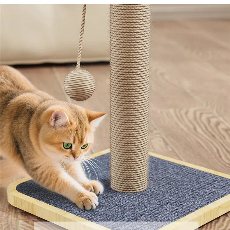 Windmill design cat climbing frame toy with a scratch-resistant chip hanging ball.
