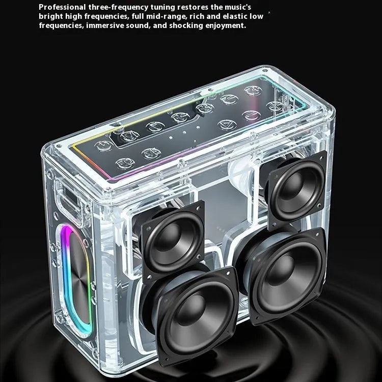 V60 outdoor Bluetooth karaoke speaker with dual microphones in black, 100W waterproof lithium battery portable PA system