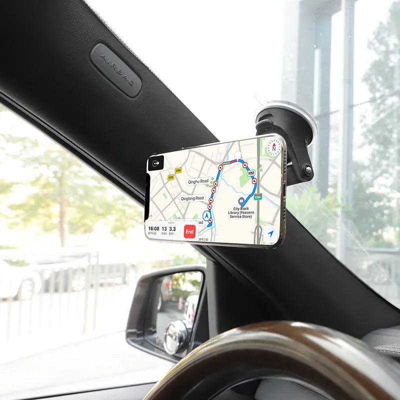 Dashboard stretch rod on-board bracket in black and red, 170x65x95mm, with silicone pads and magnet