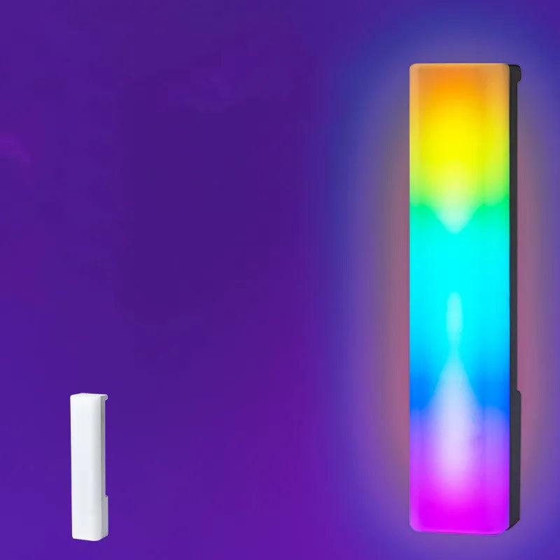3D RGB light pick-up table lamp with music voice activation in white or black shell