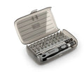 32 in 1 screwdriver set with 30 bits in a black PP plastic organiser case