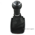 Silver frame black line gear selector handle for Volkswagen Mk4 6-speed manual transmission