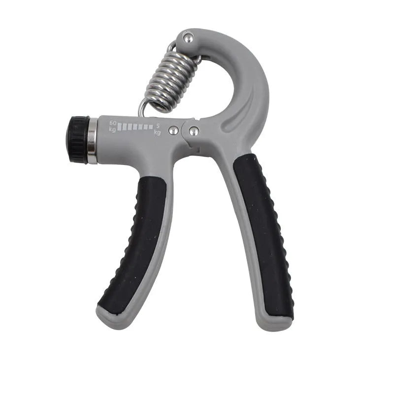 Adjustable hand-muscle developer spring grip in black for professional finger strength training