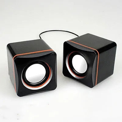 Black square USB-powered 2.0 computer speaker for 700B model desktop peripheral