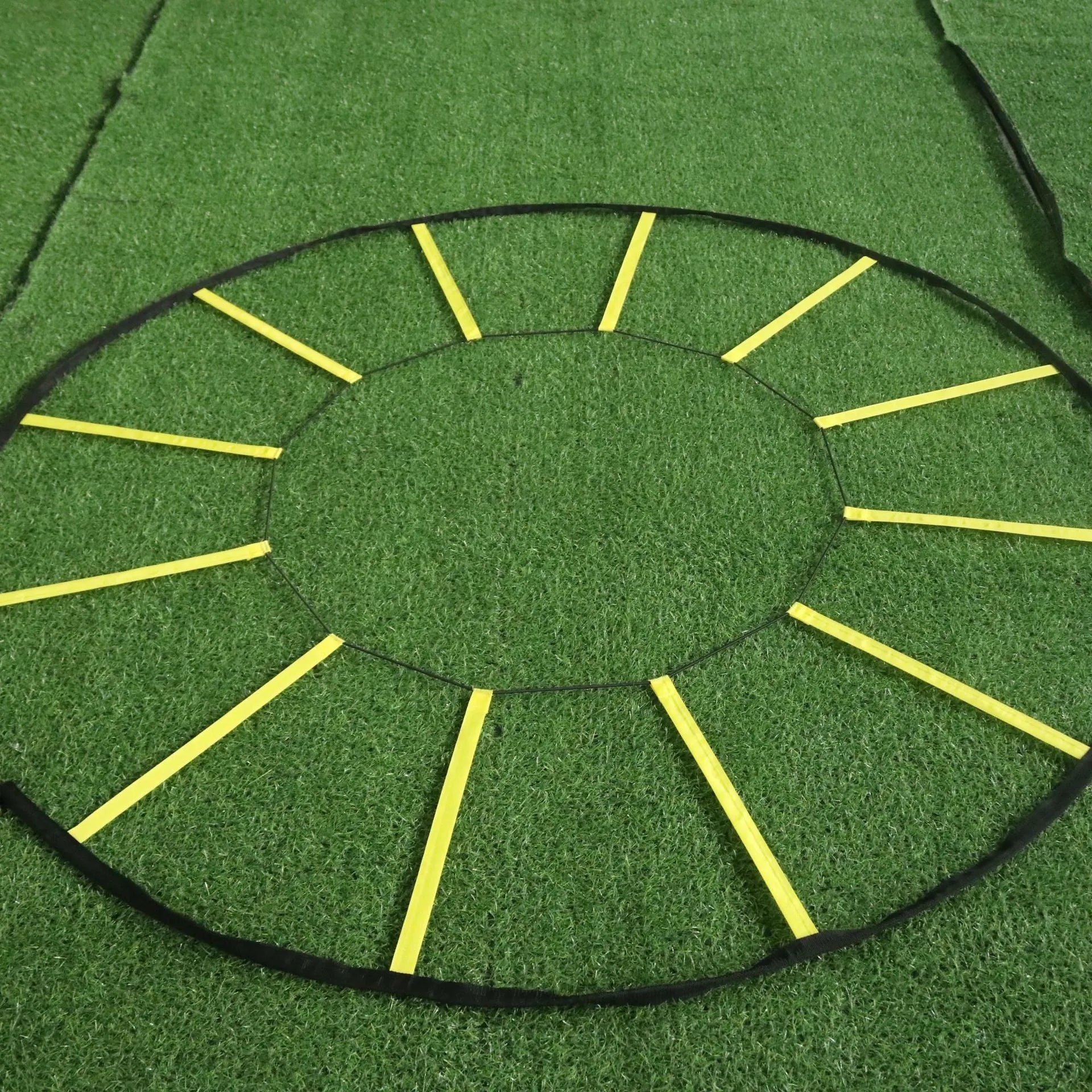 Black and yellow ABS training ladder for football agility drills, nine-grid option