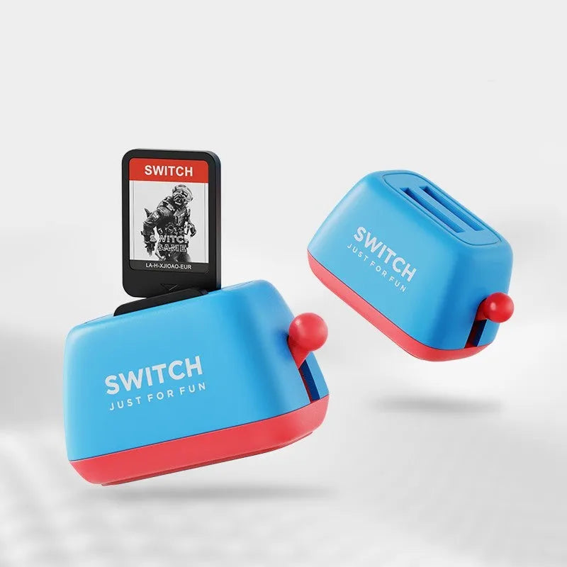 Green ABS plastic Switch game card storage box with silicone non-slip base