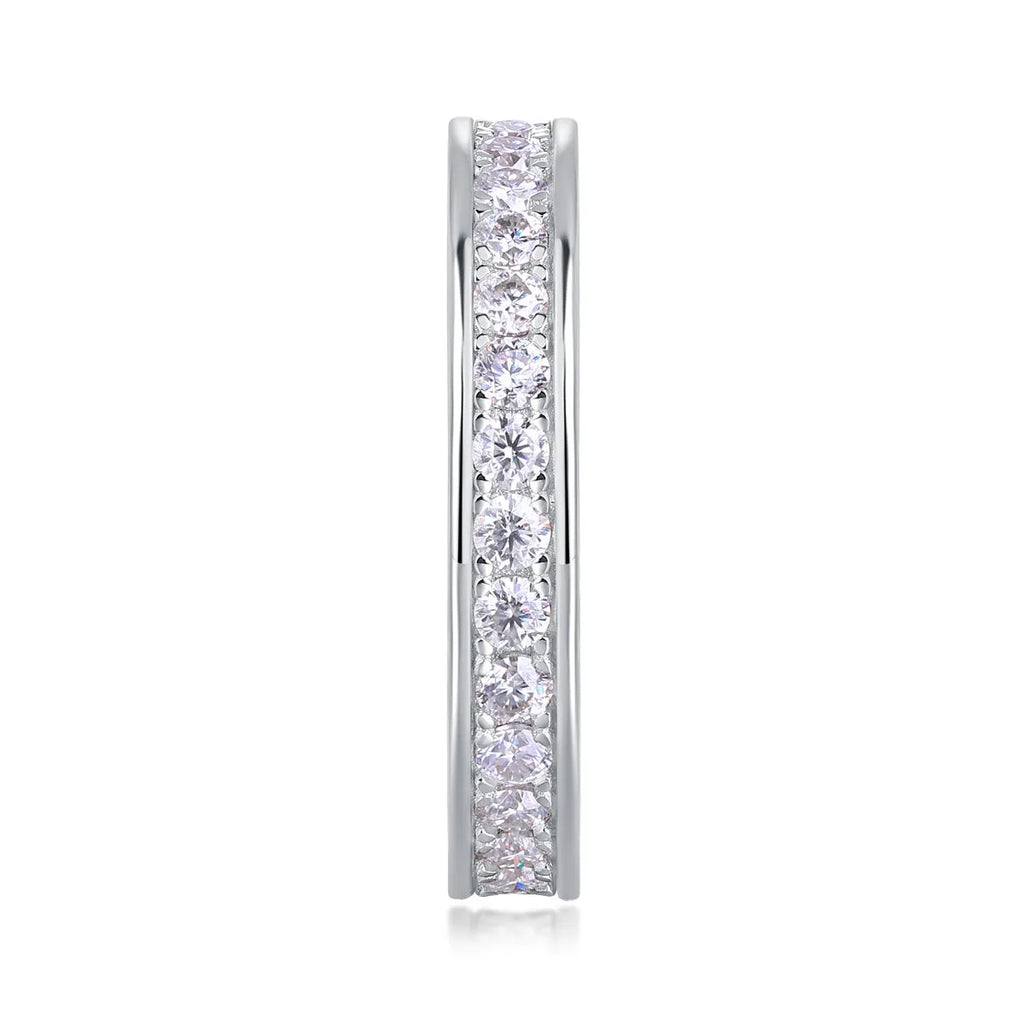 Moissanite wedding ring set S925 silver platinum plated gold platinum rose gold sizes 5-9 with GRA certificate