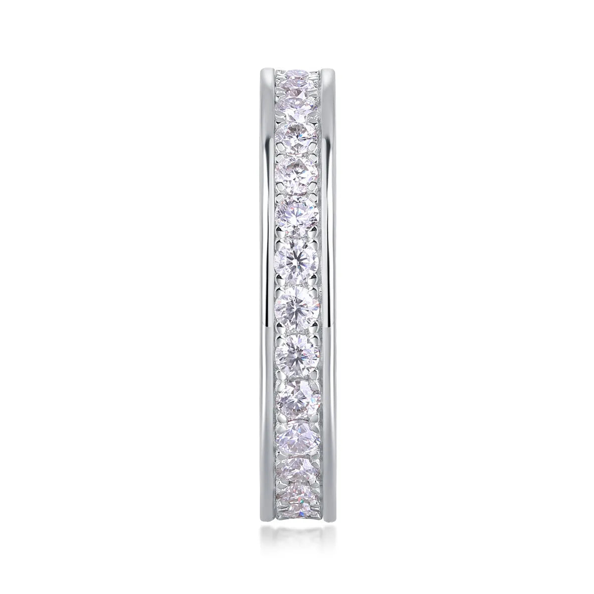 Moissanite wedding ring set S925 silver platinum plated gold platinum rose gold sizes 5-9 with GRA certificate
