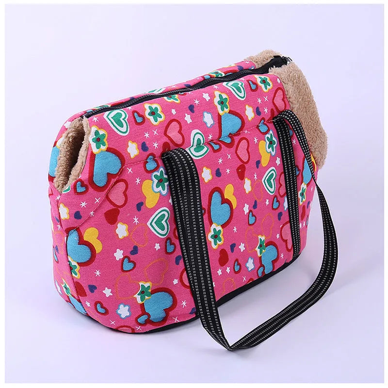 Breathable mesh cloth dog travel bag in Love Pink, Plum Blossom Purple or Pansy, sizes S and L