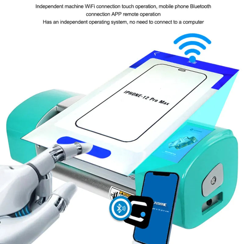 SS-890C PRO 16 inch smart film cutting machine with metal construction and connectivity ports