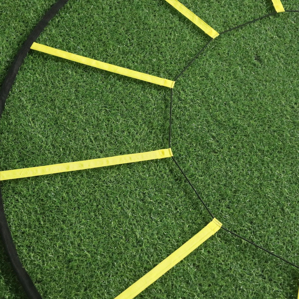 Black and yellow ABS training ladder for football agility drills, nine-grid option