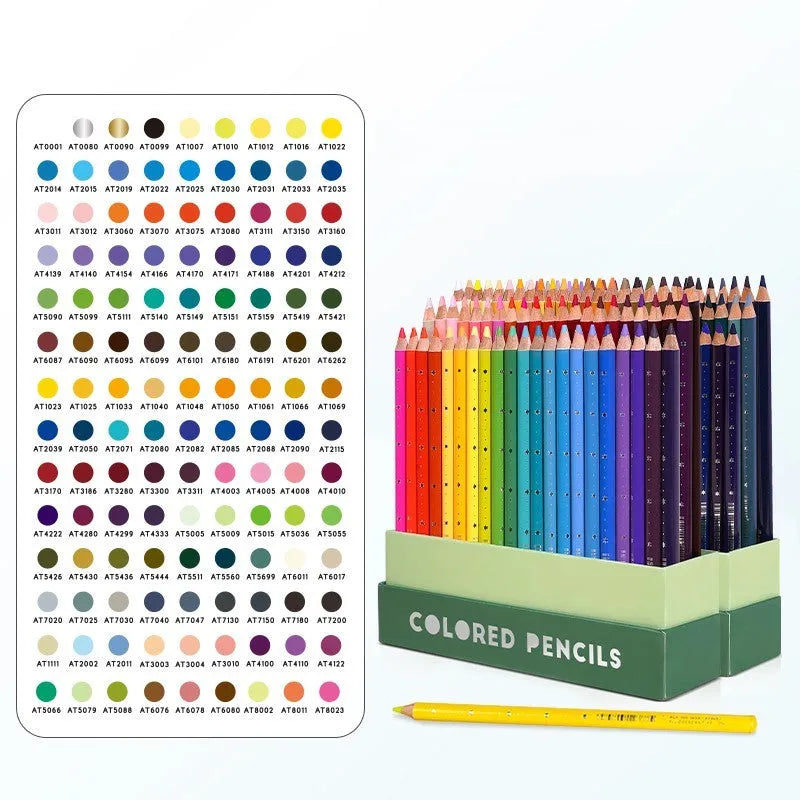 Boxed set of 72 or 126 soft core colour pencils with basswood casings for art students.