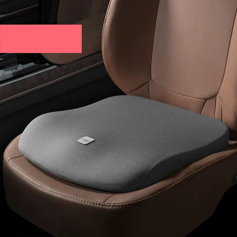 Memory foam car and office chair cushion with elastic fabric cover for tail spine protection