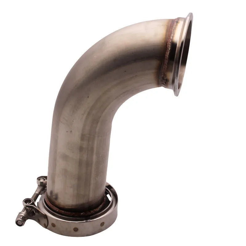 Stainless steel V-clamp plumbing downpipe for general drainage systems.