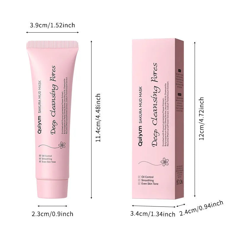 Cherry blossom mud facial mask 30g for cleansing and hydration