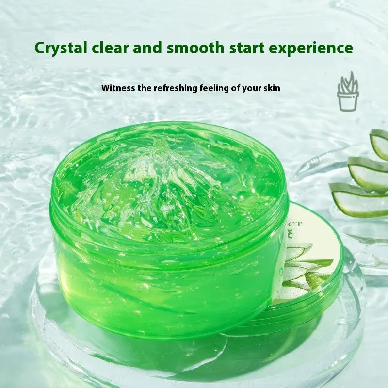 300g jar of 98% aloe vera gel for acne control and hydration with included application spoon