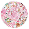 Waterproof Christmas sticker set showing 50 cute holiday designs for car phone computer decoration