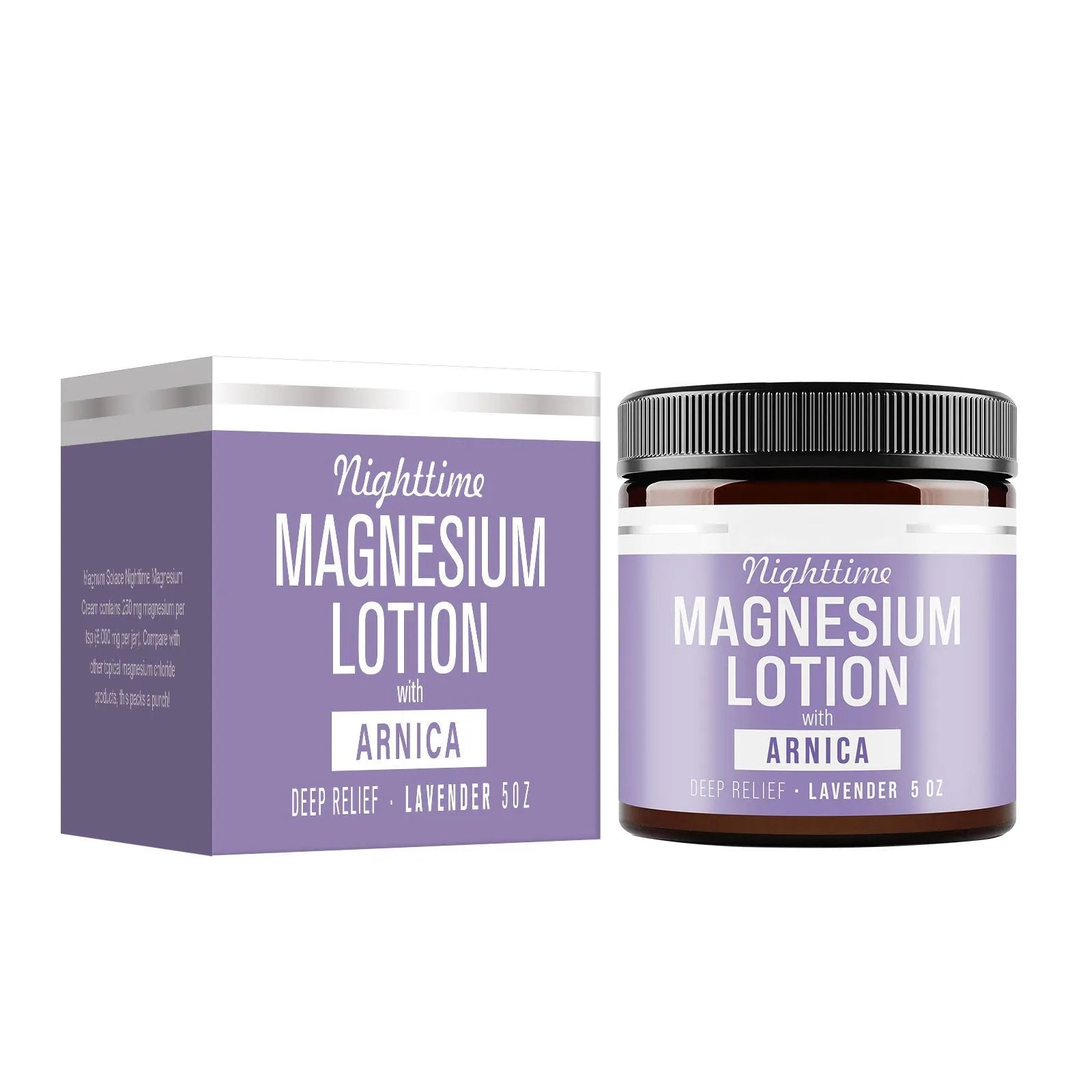 150ml magnesium body butter cream in 7.1cm square jar with shea butter and magnesium chloride