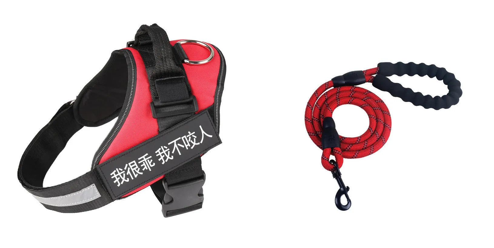 Fashion Simple Pet Leash Chest Strap Set in Black with adjustable sizing from XS to XXL for dogs
