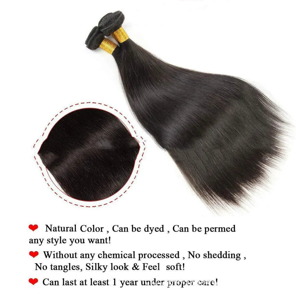 Real human hair wig black hand-woven long hair available in 8 to 30 inch lengths