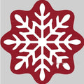 Christmas round polyester carpet in festive print, square shape on wooden floor