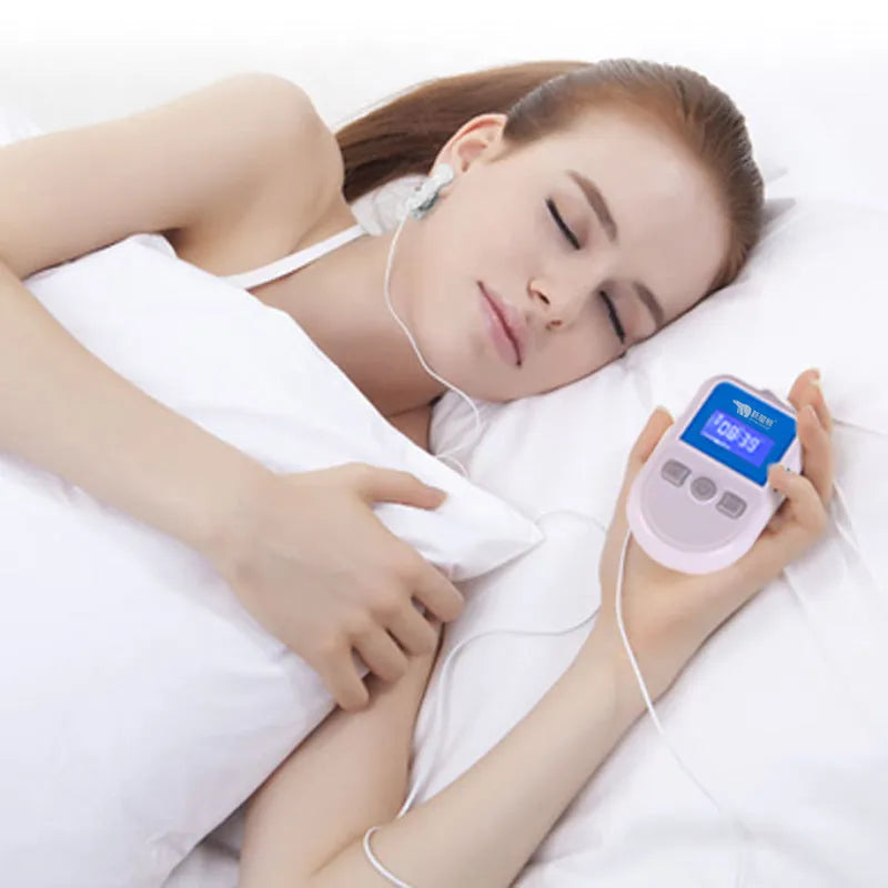 White low frequency pulse therapy instrument for insomnia relief with USB power connection