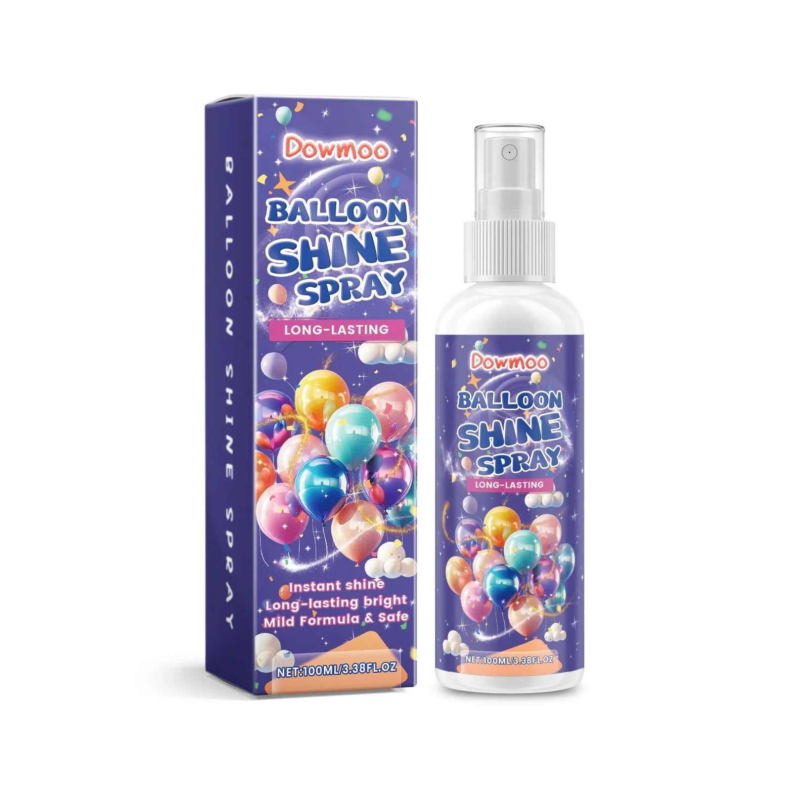 100ml balloon surface texture spray bottle for creating shiny lustre finish on event decorations
