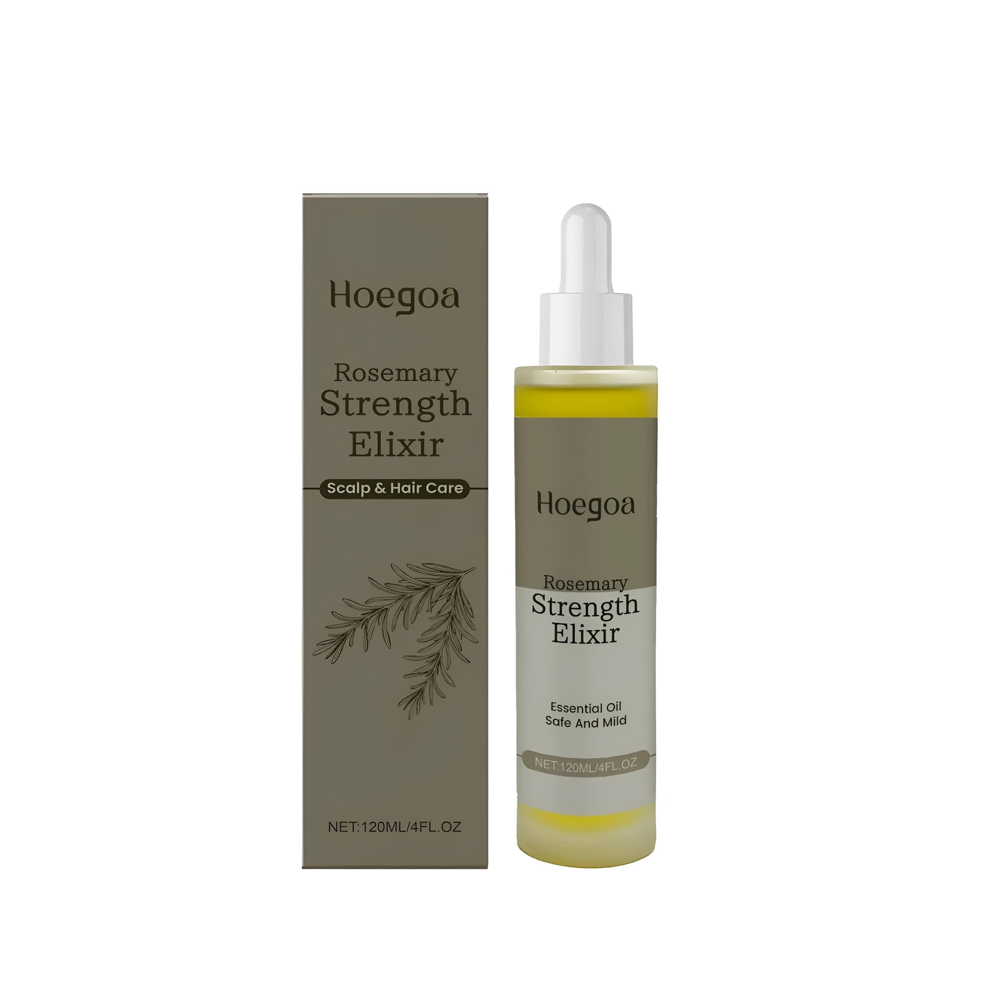 120ml bottle of Rosemary Hair Concentrate hair tonic with rosemary and ginger oils