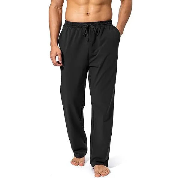 Men's loose casual trousers in quick-drying polyester available in dark grey, light grey, black and navy blue