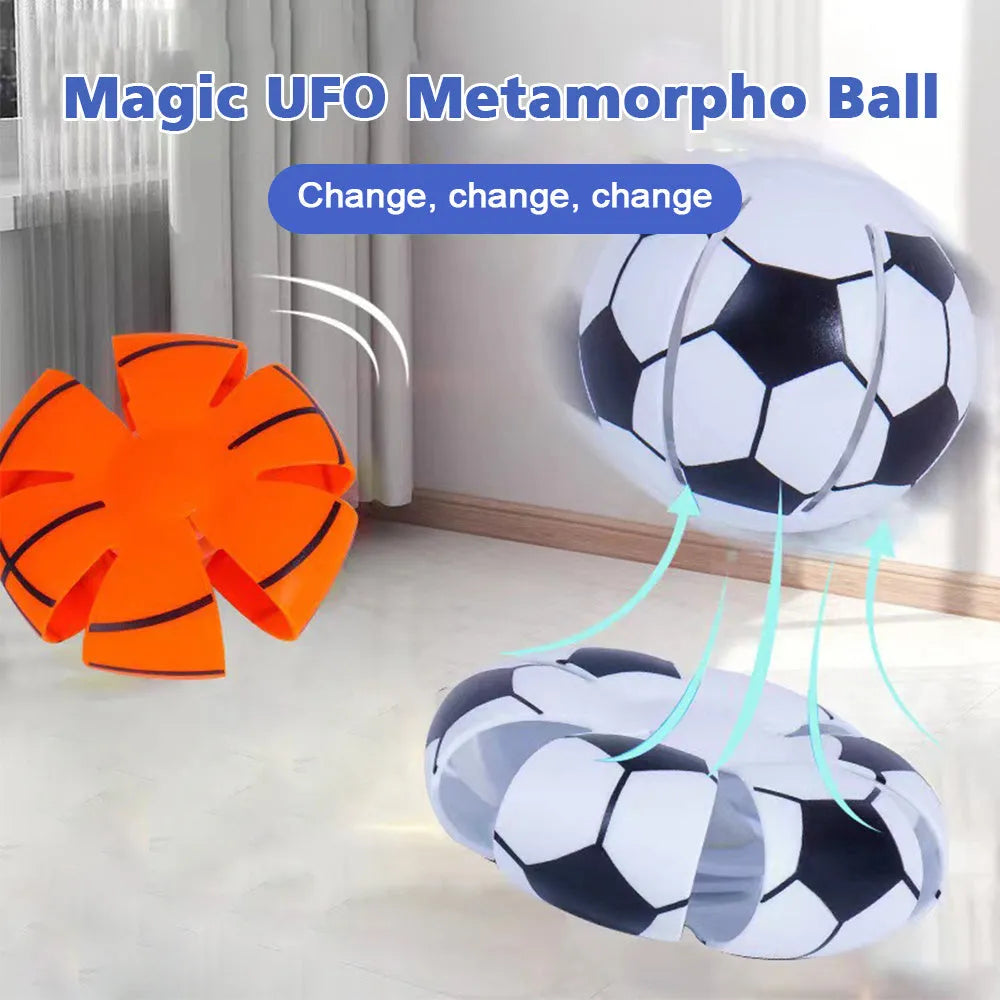 Interactive glowing bouncy ball flying disc dog toy in plastic construction
