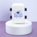 Children's maths stamp roller for addition subtraction multiplication division practice in pink plastic cuboid shape