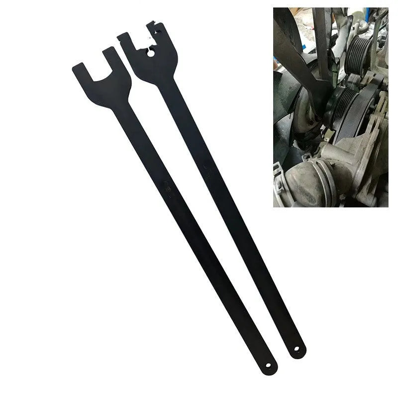 Land Rover fan support wrench coupler tool set with 36mm and 40mm alloy steel spanners