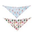 Pet double-sided milk silk triangle scarf with printed patterns, available in S and M sizes