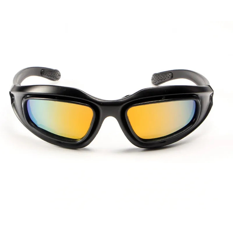 Polarised tactical sunglasses with full-rim PC frame for outdoor cycling and sports activities