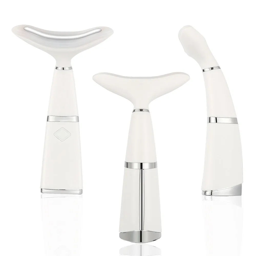 White double chin neck wrinkle remover device with ABS body and 3W power for home use