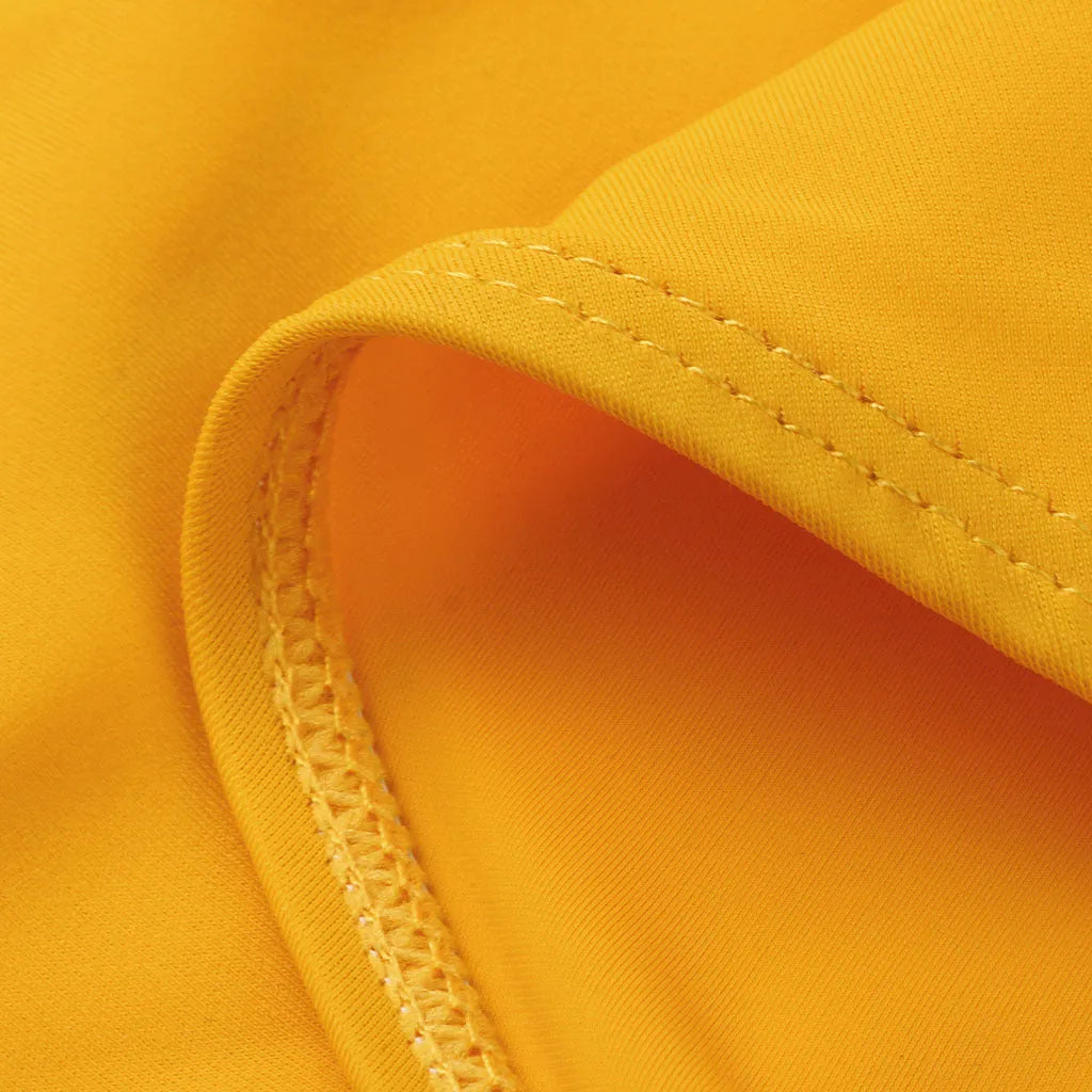 Siamese pregnant women swimsuit in yellow, one-piece nylon with chest pad for maternity