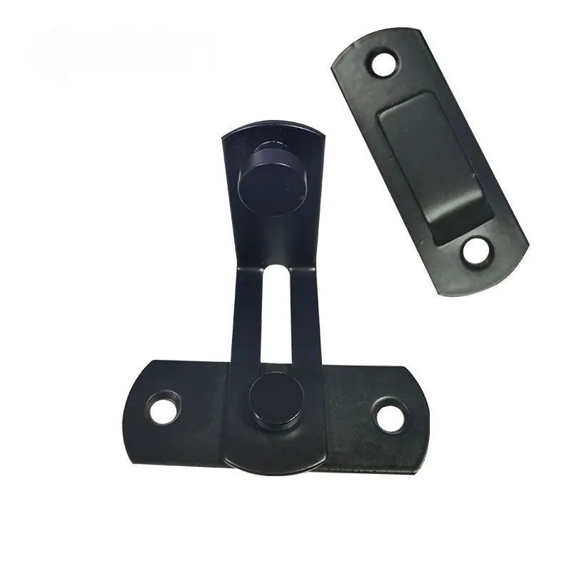 Stainless steel and carbon steel sliding door lock with flat shackle for barn doors