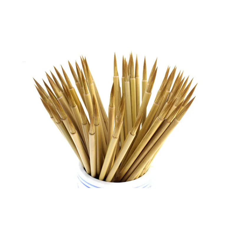 Langhao traditional wolf hair calligraphy brush for detailed art and writing, shown in Size S.