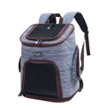 Blue pet dog backpack made of Oxford cloth and hexagonal mesh for carrying cats and dogs up to 15 jin