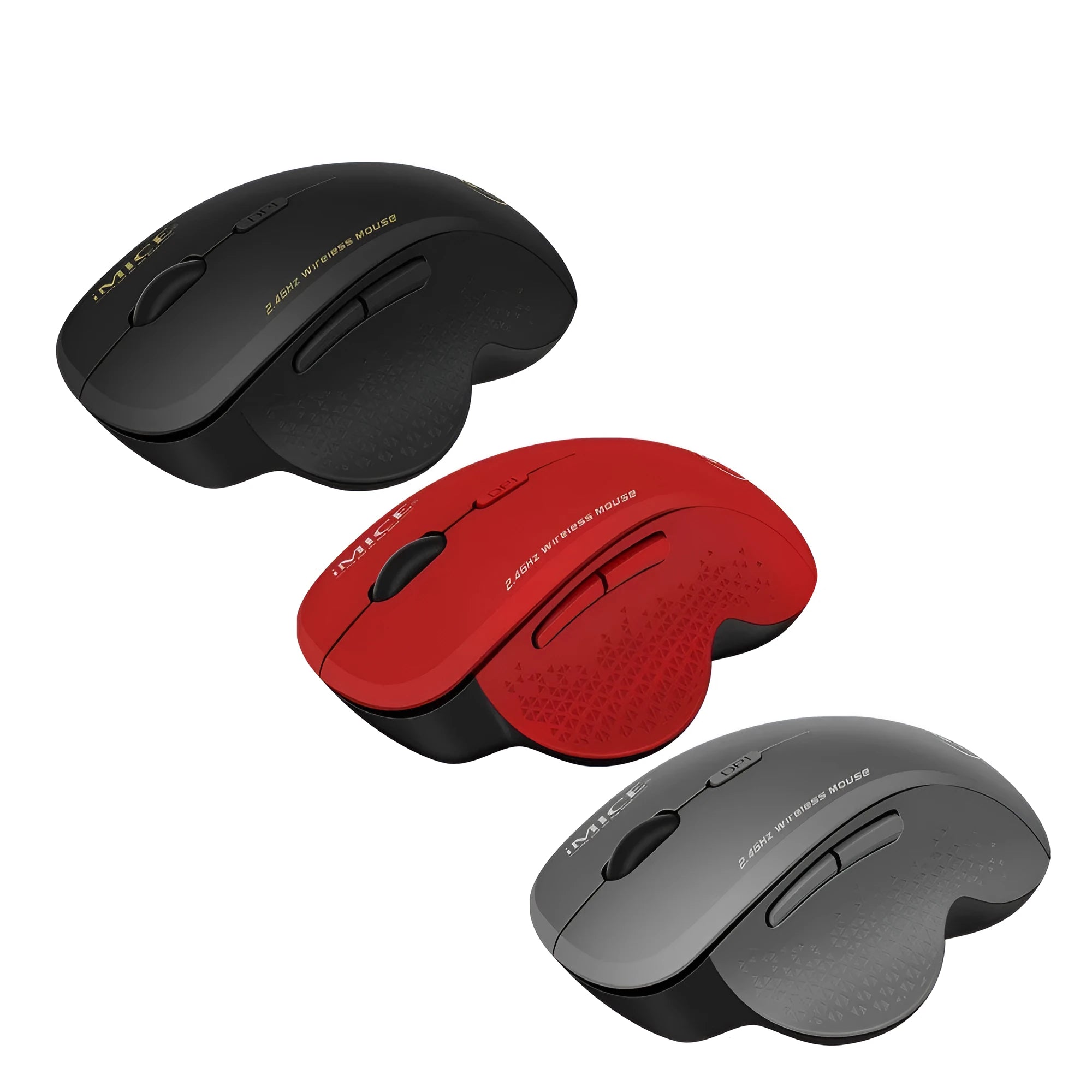2.4G wireless mouse with six buttons in Obsidian Black